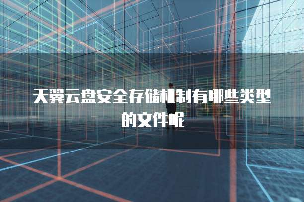 天翼云盘安全存储机制有哪些类型的文件呢