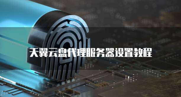 天翼云盘代理服务器设置教程