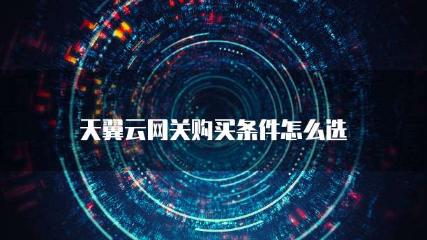 天翼云网关购买条件怎么选