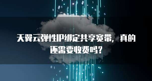 天翼云弹性IP绑定共享宽带，真的还需要收费吗？