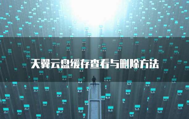 天翼云盘缓存查看与删除方法