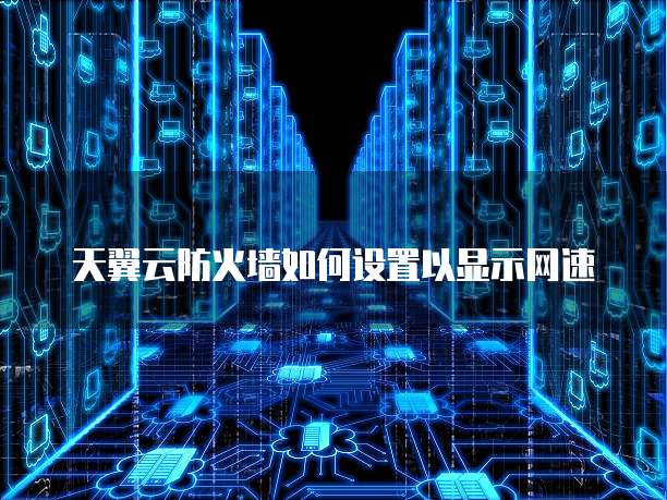 天翼云防火墙如何设置以显示网速