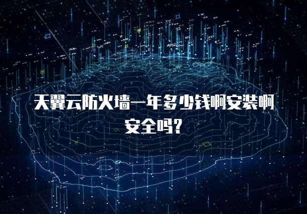 天翼云防火墙一年多少钱啊安装啊安全吗？