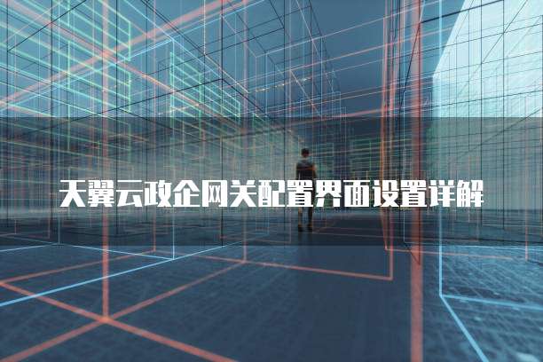 天翼云政企网关配置界面设置详解