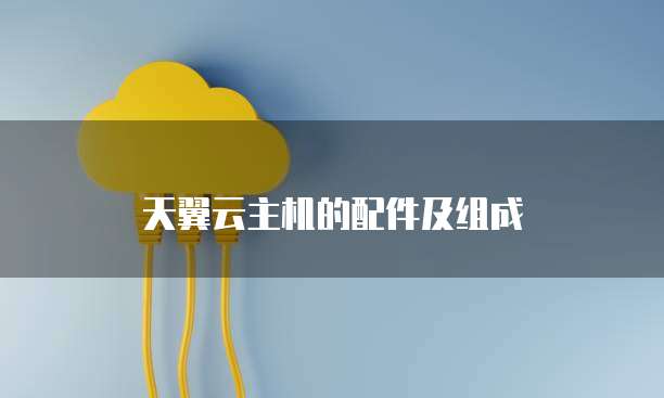 天翼云主机的配件及组成