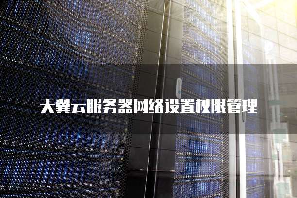 天翼云服务器网络设置权限管理