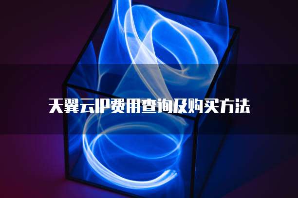 天翼云IP费用查询及购买方法