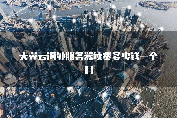 天翼云海外服务器续费多少钱一个月