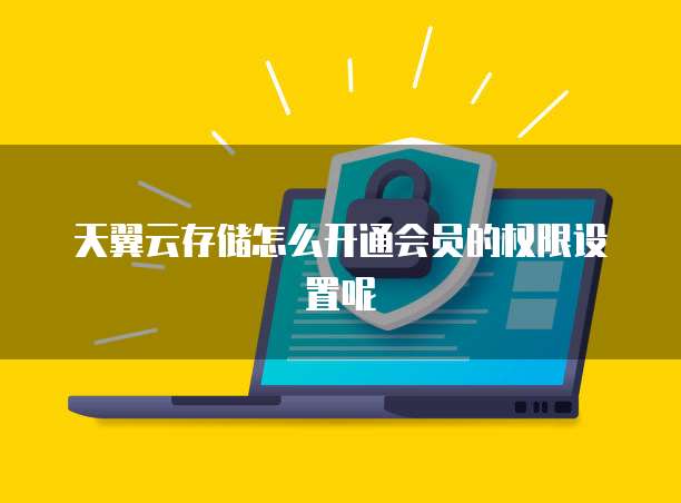 天翼云存储怎么开通会员的权限设置呢