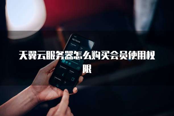 天翼云服务器怎么购买会员使用权限
