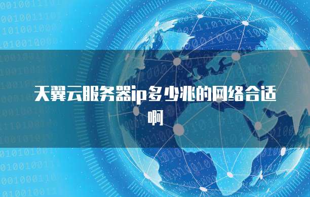 天翼云服务器ip多少兆的网络合适啊