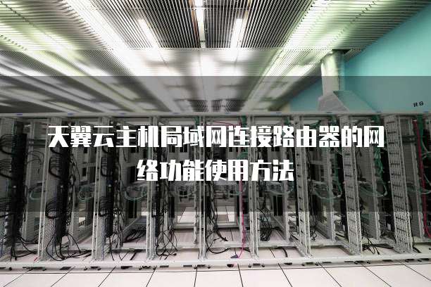 天翼云主机局域网连接路由器的网络功能使用方法