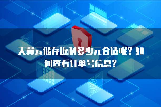 天翼云储存返利多少元合适呢?如何查看订单号信息?