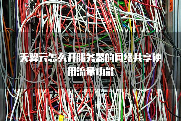 天翼云怎么开服务器的网络共享使用流量功能