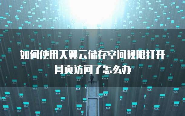 如何使用天翼云储存空间权限打开网页访问了怎么办