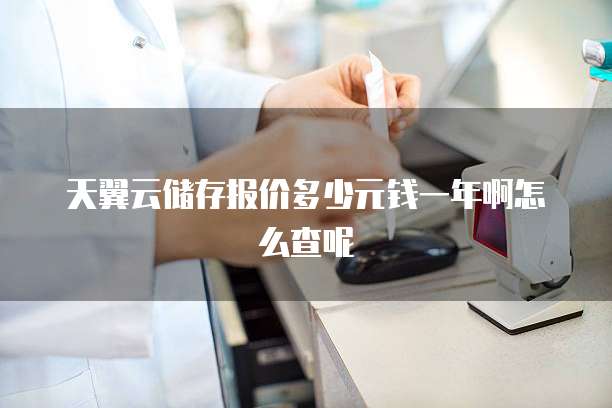 天翼云储存报价多少元钱一年啊怎么查呢