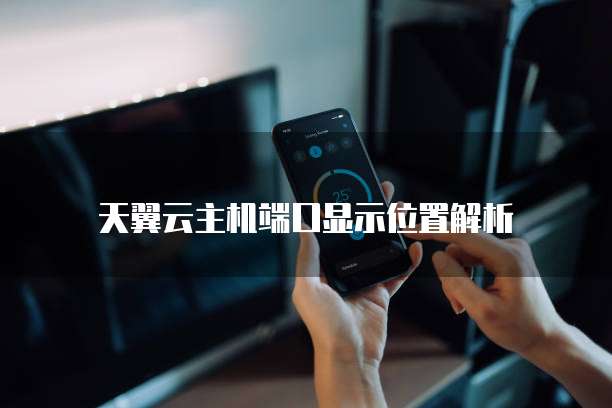 天翼云主机端口显示位置解析