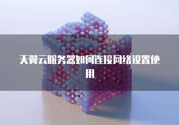 天翼云服务器如何连接网络设置使用