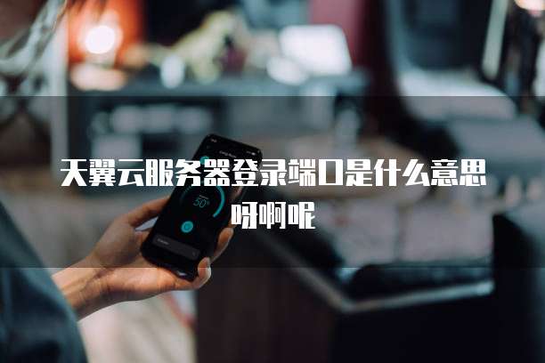 天翼云服务器登录端口是什么意思呀啊呢