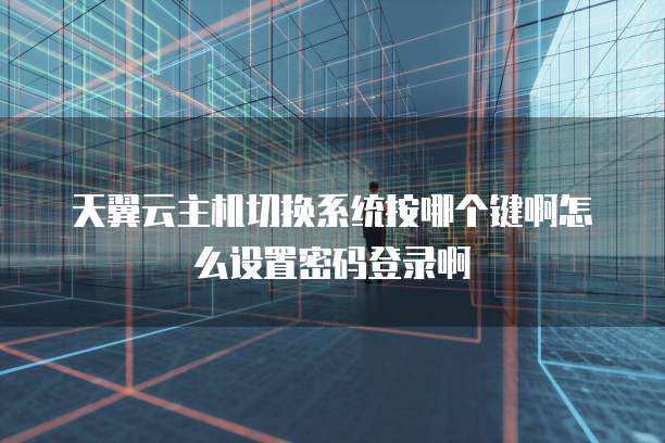 天翼云主机切换系统按哪个键啊怎么设置密码登录啊