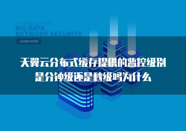 天翼云分布式缓存提供的监控级别是分钟级还是秒级吗为什么