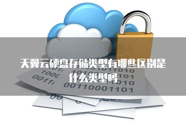 天翼云硬盘存储类型有哪些区别是什么类型吗