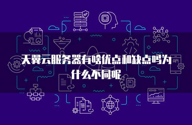 天翼云服务器有啥优点和缺点吗为什么不同呢