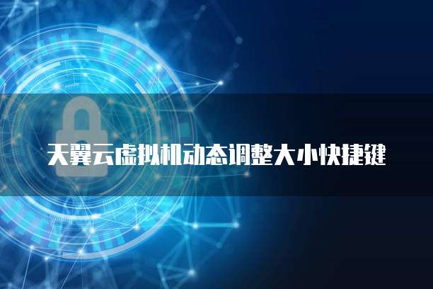 天翼云虚拟机动态调整大小快捷键