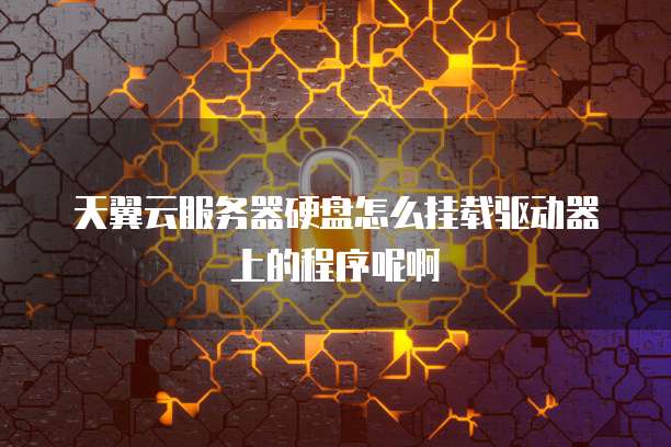 天翼云服务器硬盘怎么挂载驱动器上的程序呢啊