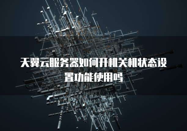 天翼云服务器如何开机关机状态设置功能使用吗