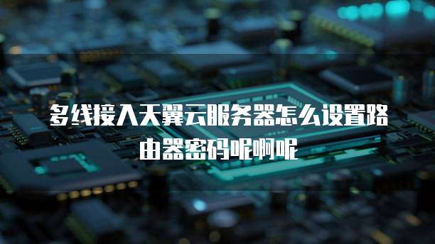多线接入天翼云服务器怎么设置路由器密码呢啊呢