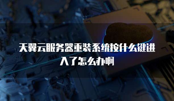 天翼云服务器重装系统按什么键进入了怎么办啊