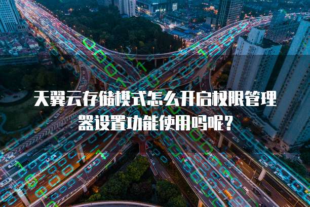 天翼云存储模式怎么开启权限管理器设置功能使用吗呢?