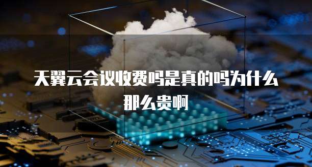 天翼云会议收费吗是真的吗为什么那么贵啊