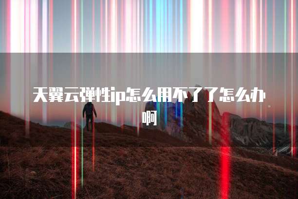 天翼云弹性ip怎么用不了了怎么办啊