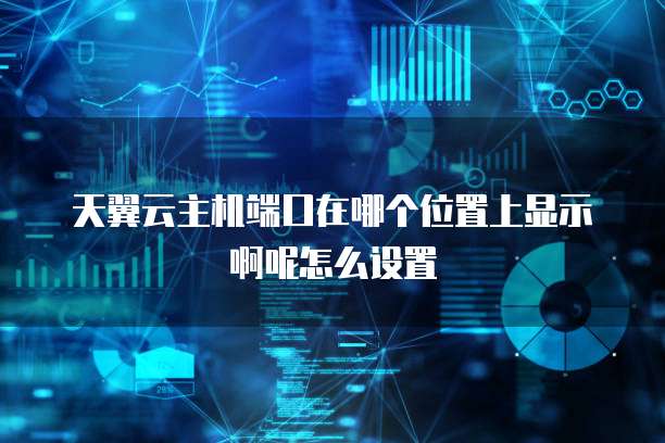 天翼云主机端口在哪个位置上显示啊呢怎么设置