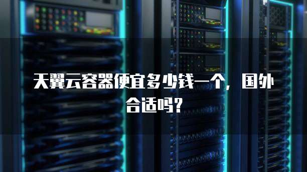 天翼云容器便宜多少钱一个,国外合适吗?