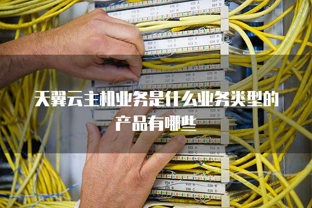 天翼云主机业务是什么业务类型的产品有哪些