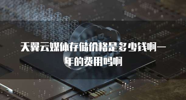 天翼云媒体存储价格是多少钱啊一年的费用吗啊