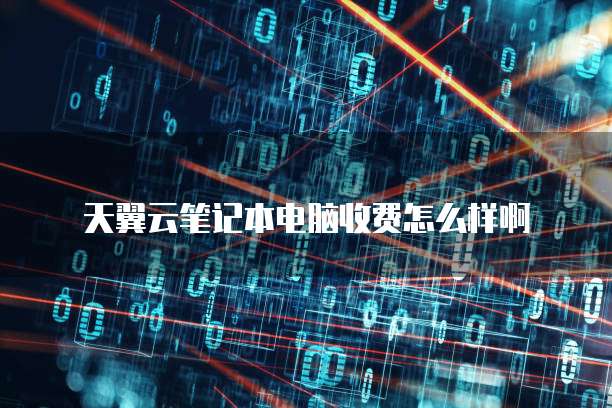 天翼云笔记本电脑收费怎么样啊