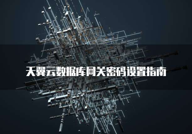 天翼云数据库网关密码设置指南