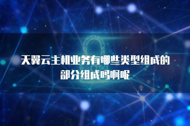 天翼云主机业务有哪些类型组成的部分组成吗啊呢