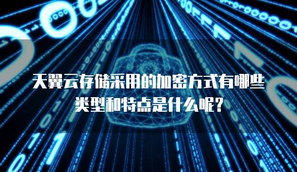 天翼云存储采用的加密方式有哪些类型和特点是什么呢？