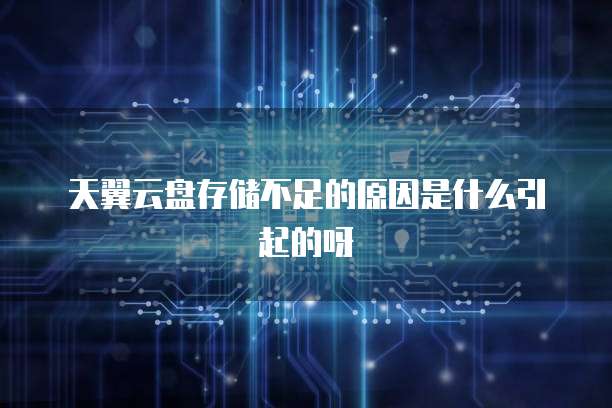 天翼云盘存储不足的原因是什么引起的呀