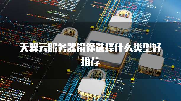 天翼云服务器镜像选择什么类型好推荐