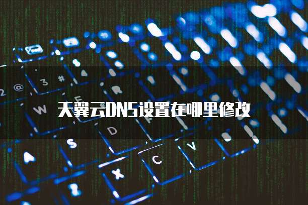 天翼云DNS设置在哪里修改