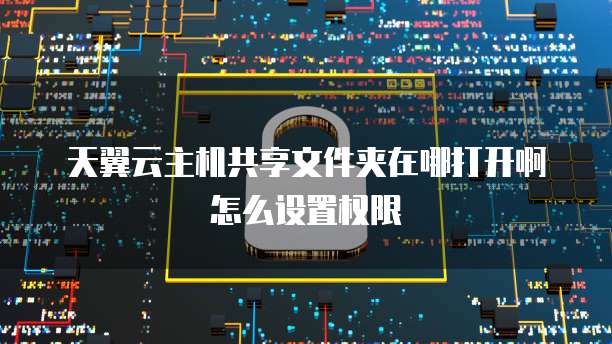 天翼云主机共享文件夹在哪打开啊怎么设置权限