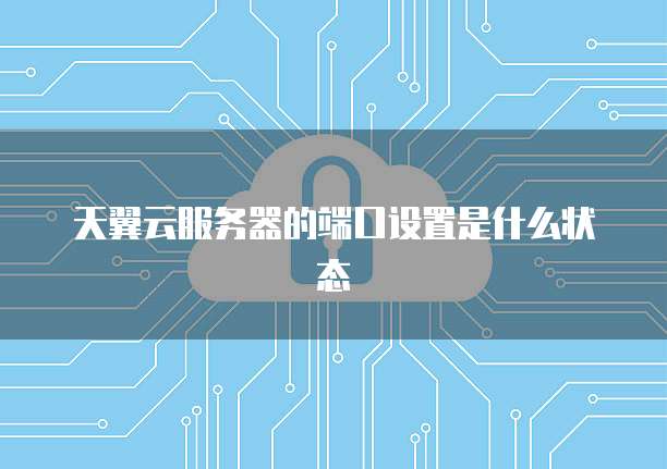 天翼云服务器的端口设置是什么状态