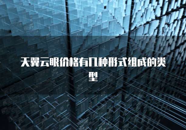 天翼云眼价格有几种形式组成的类型
