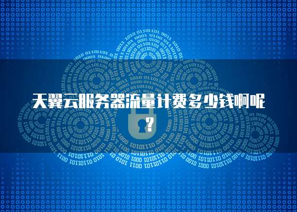 天翼云服务器流量计费多少钱啊呢?